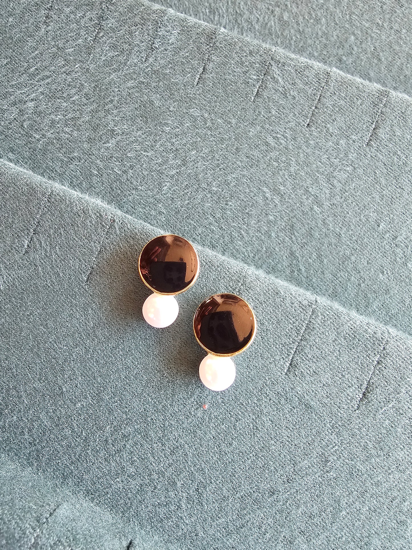 Midnight Pearl Drop Studs