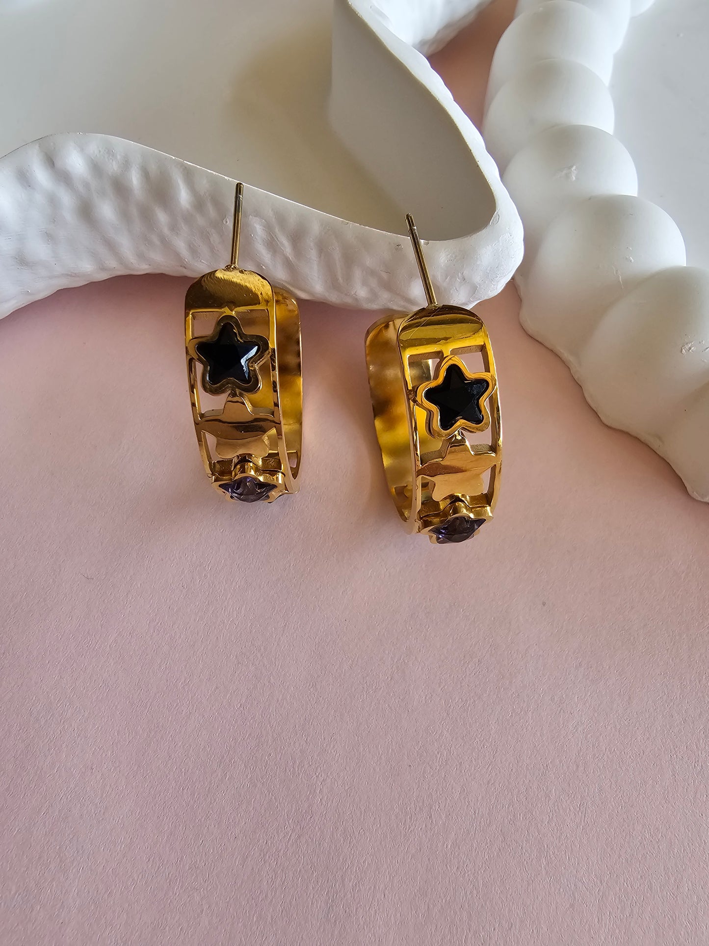 Celestial Starburst Hoops