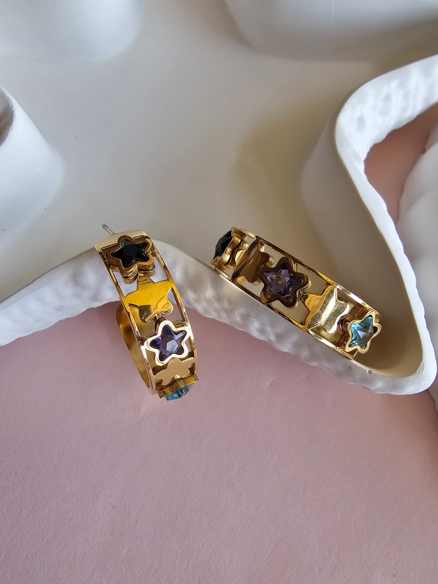 Celestial Starburst Hoops