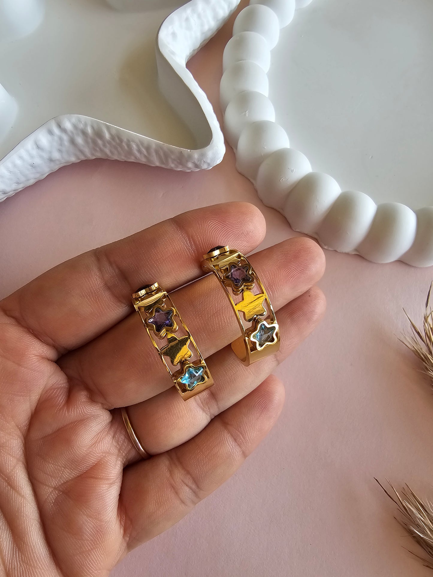 Celestial Starburst Hoops