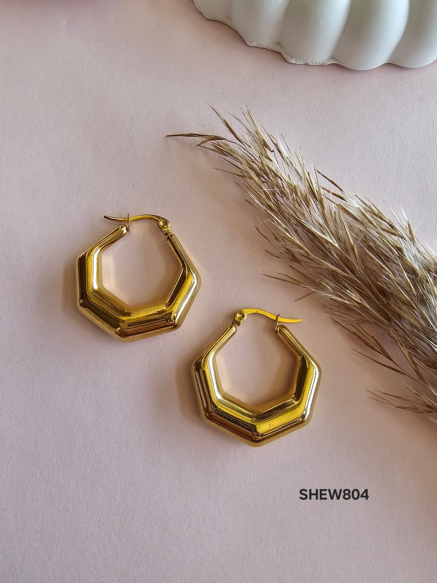 Bold Hexa Hoop Earrings