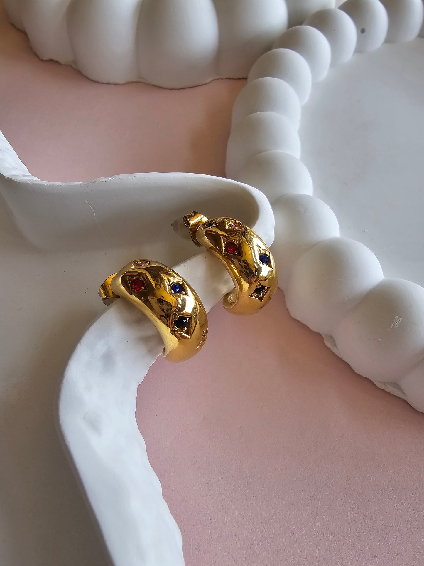 Aurora Luxe Gemstone Hoops