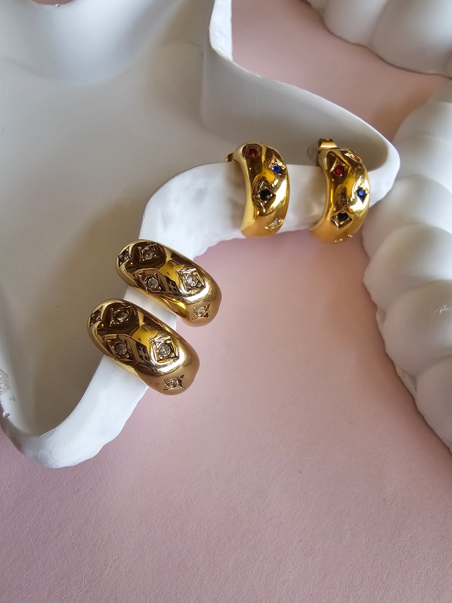 Aurora Luxe Gemstone Hoops