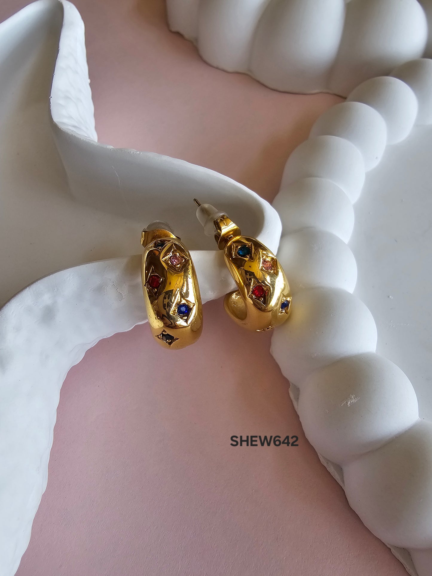 Aurora Luxe Gemstone Hoops