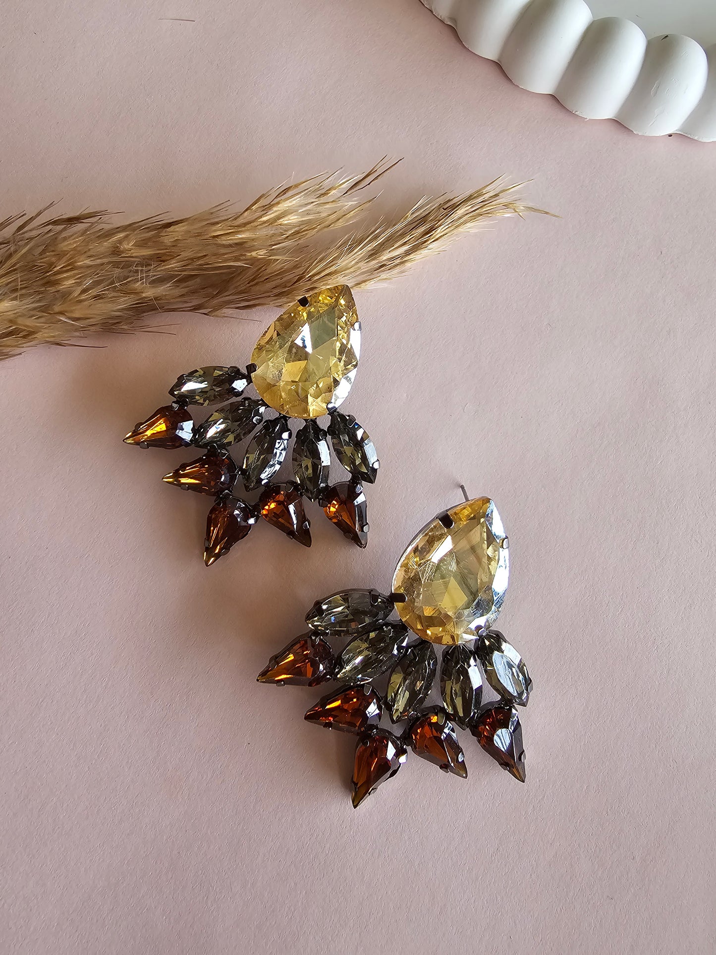 Crimson Bloom Studs