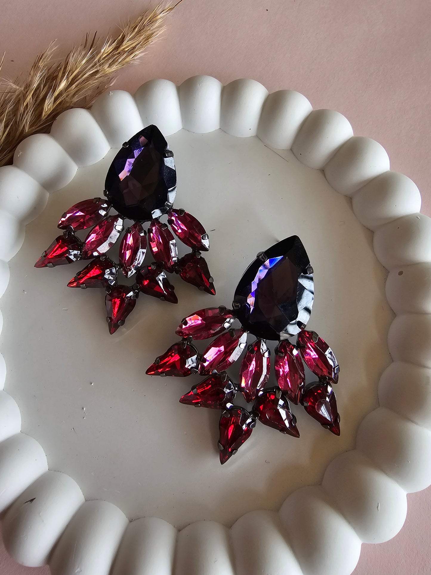 Crimson Bloom Studs