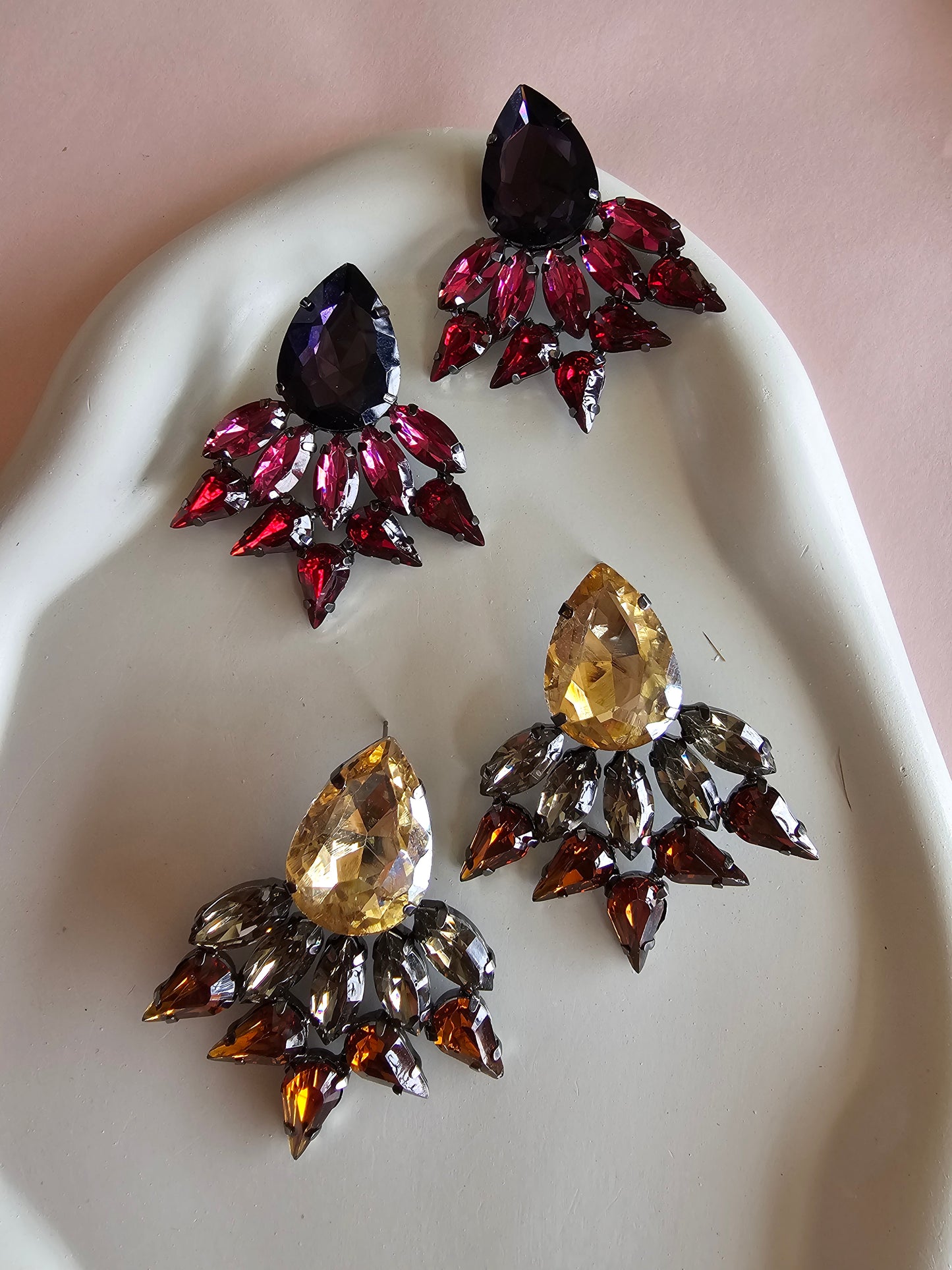 Crimson Bloom Studs