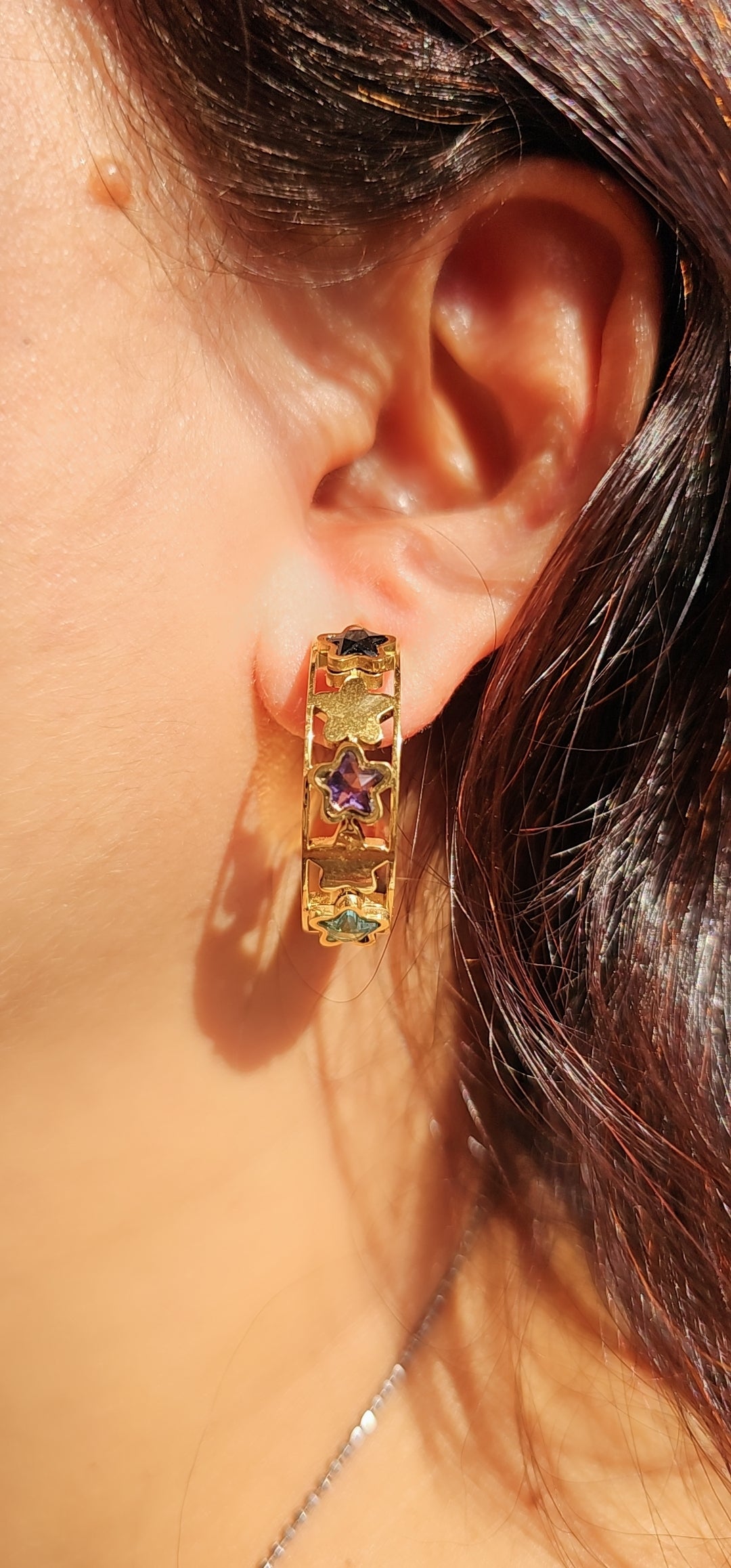 Celestial Starburst Hoops