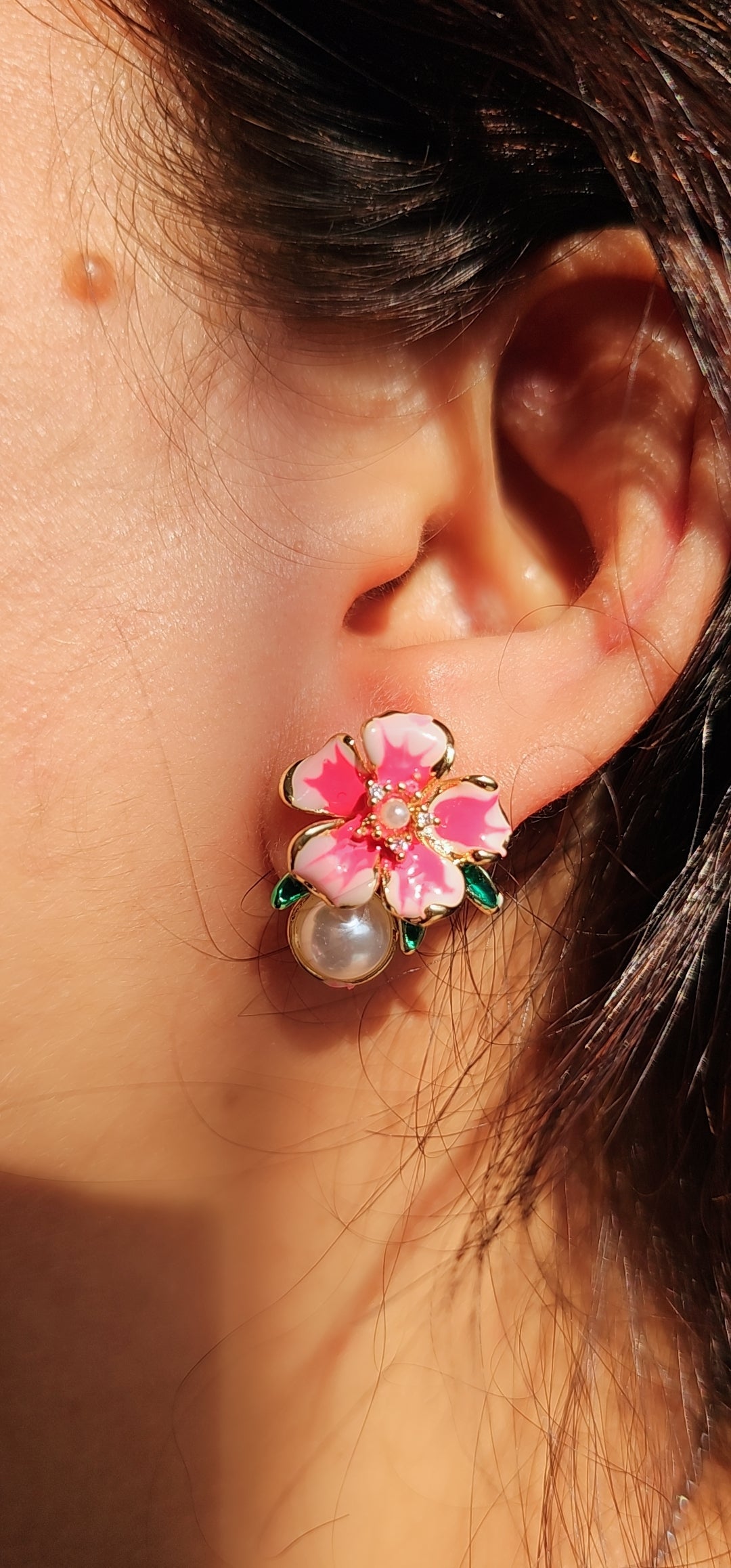 Blossom Bloom Floral Pearl Studs