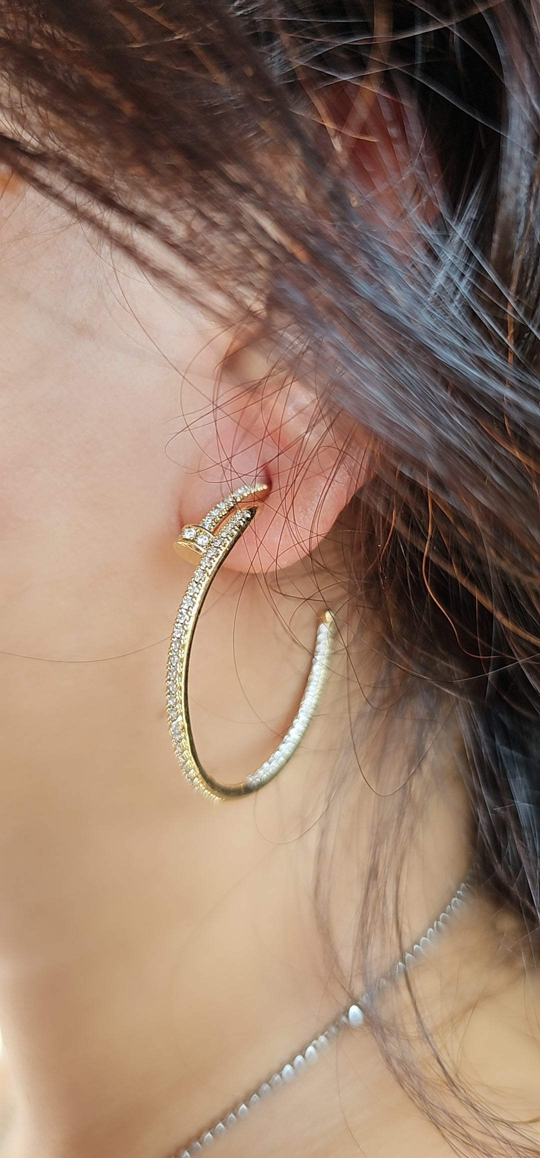 Stellar Pavé Gold Hoops