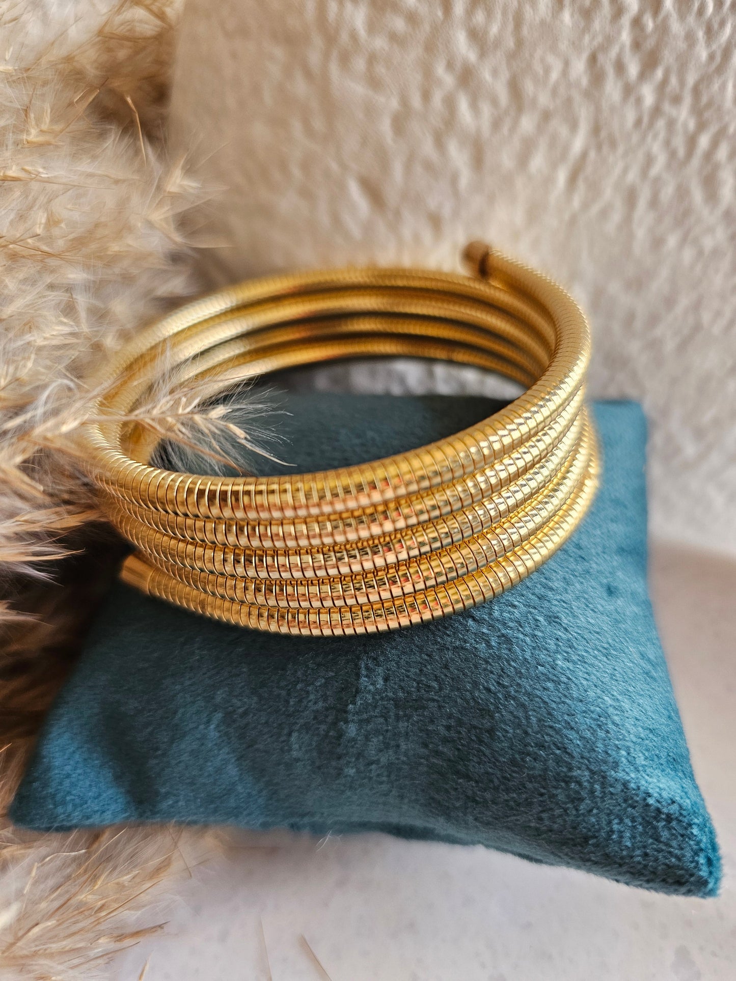 Elegant Gold Coil bracelet