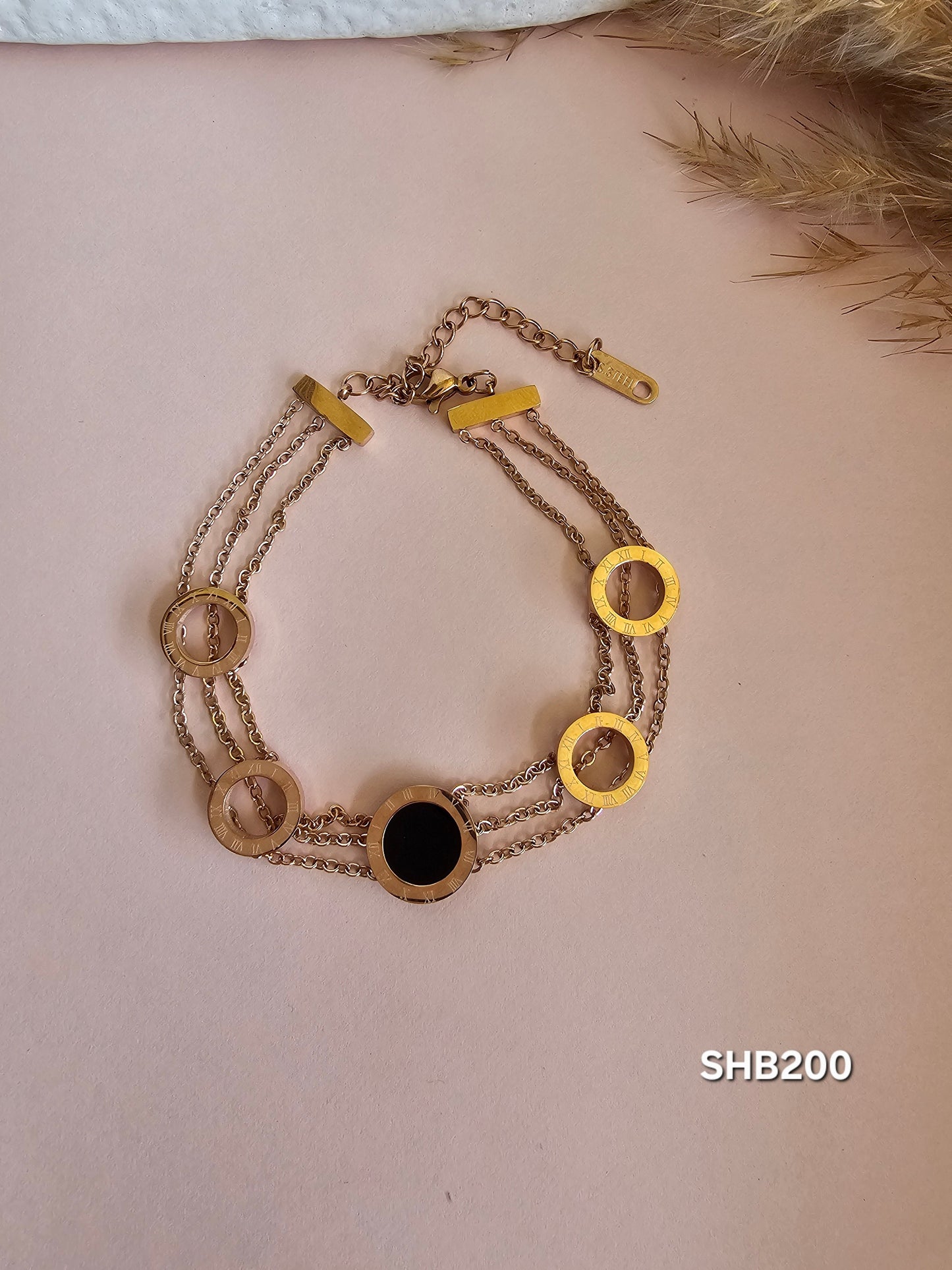 Roman Trio Chain Bracelet