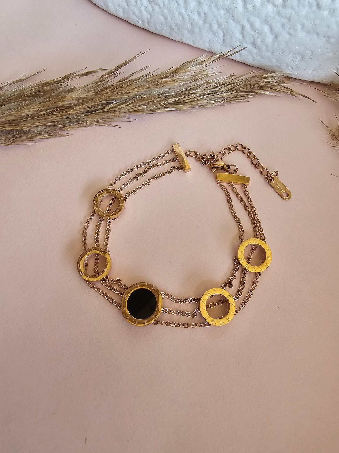 Roman Trio Chain Bracelet