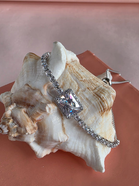 Radiant Cushion Adjustable Bracelet