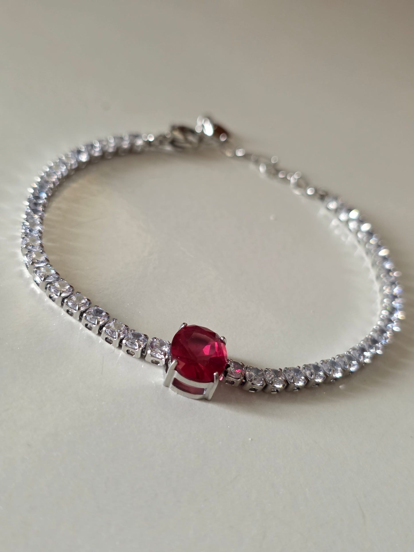 Ruby Tennis Bracelet