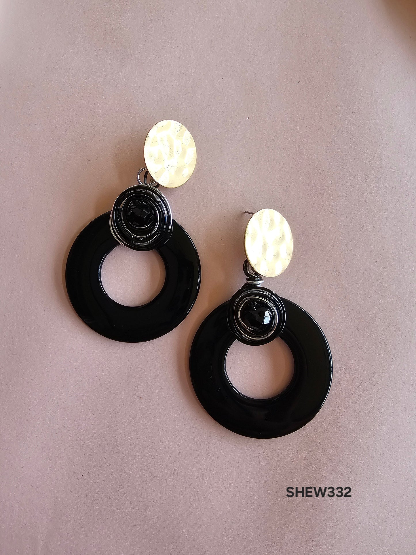Noir Eclipse Statement Earrings