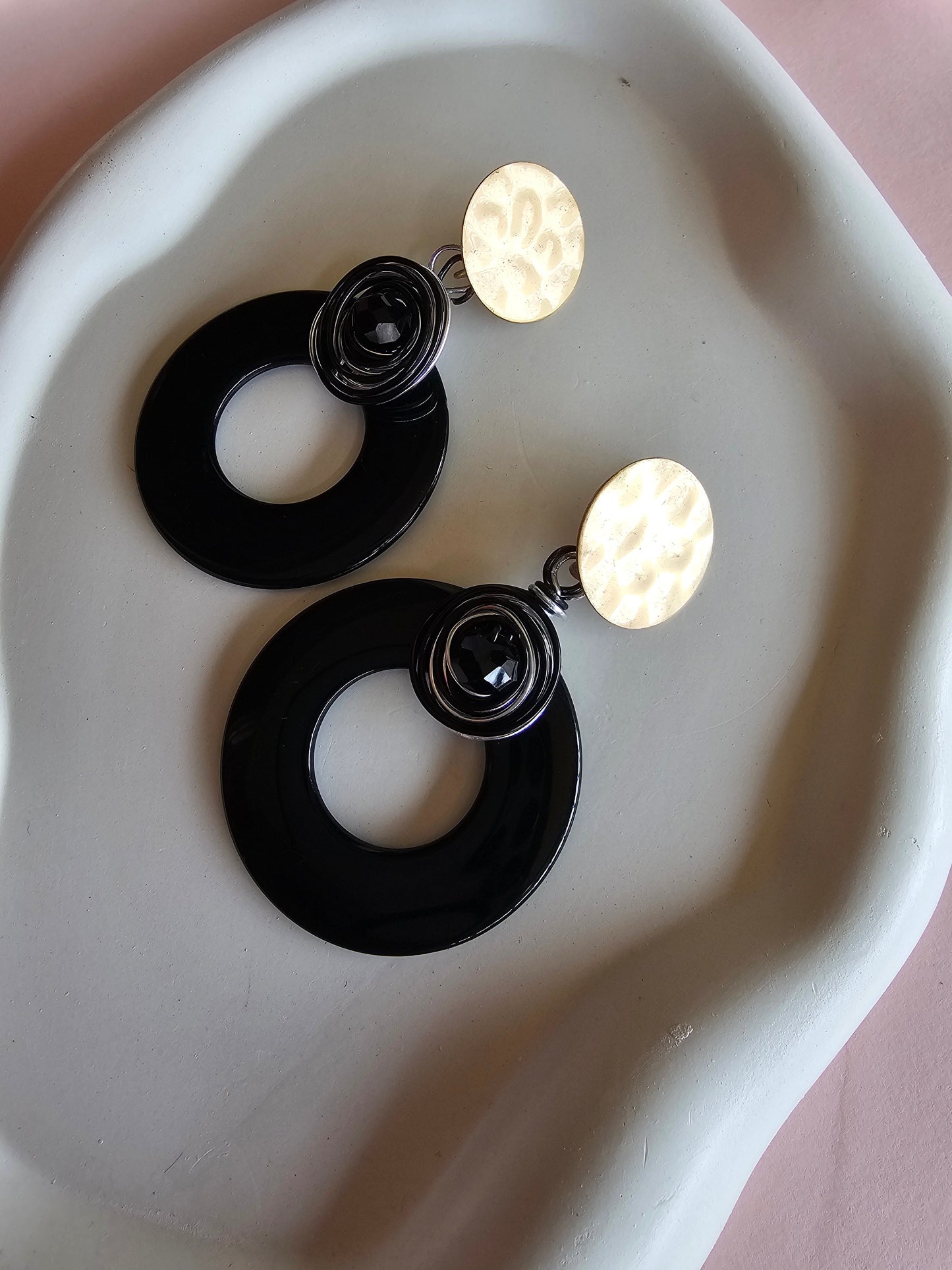 Noir Eclipse Statement Earrings
