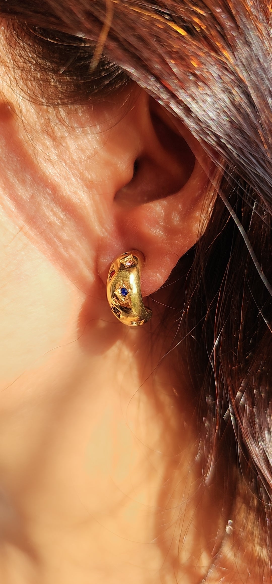 Aurora Luxe Gemstone Hoops