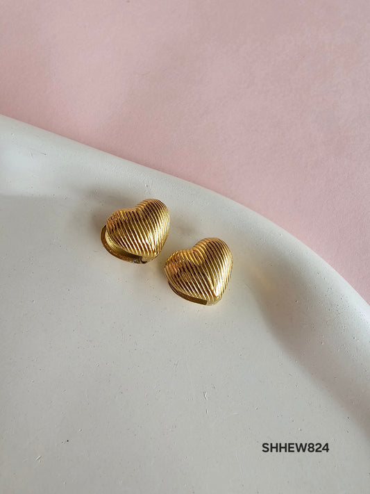 Golden Heart Studs
