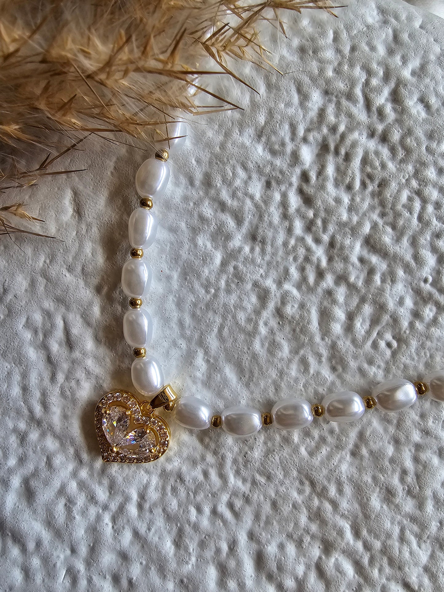 Pearl Romance Heart Necklace