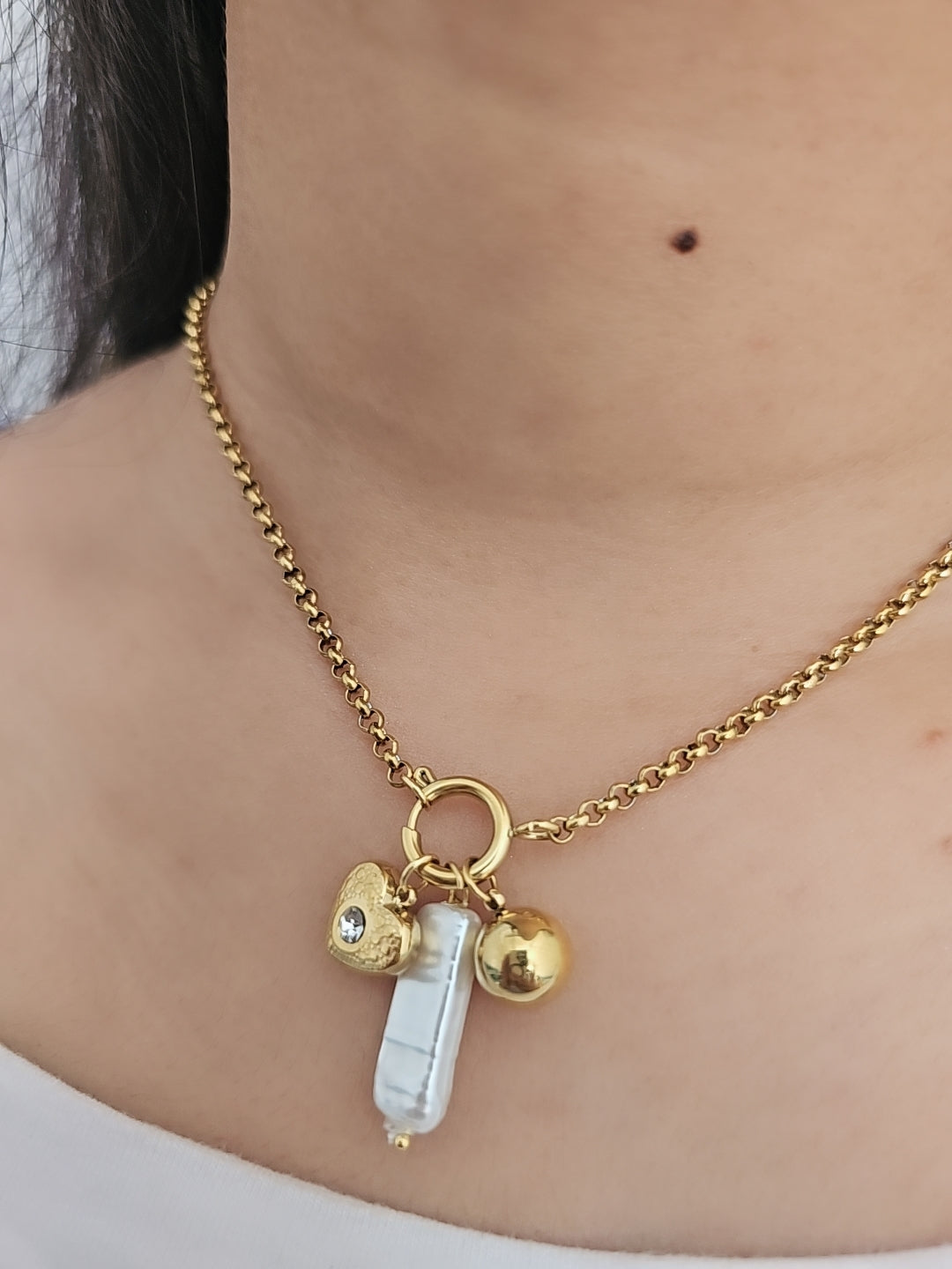 Luxe Trio Charm Choker