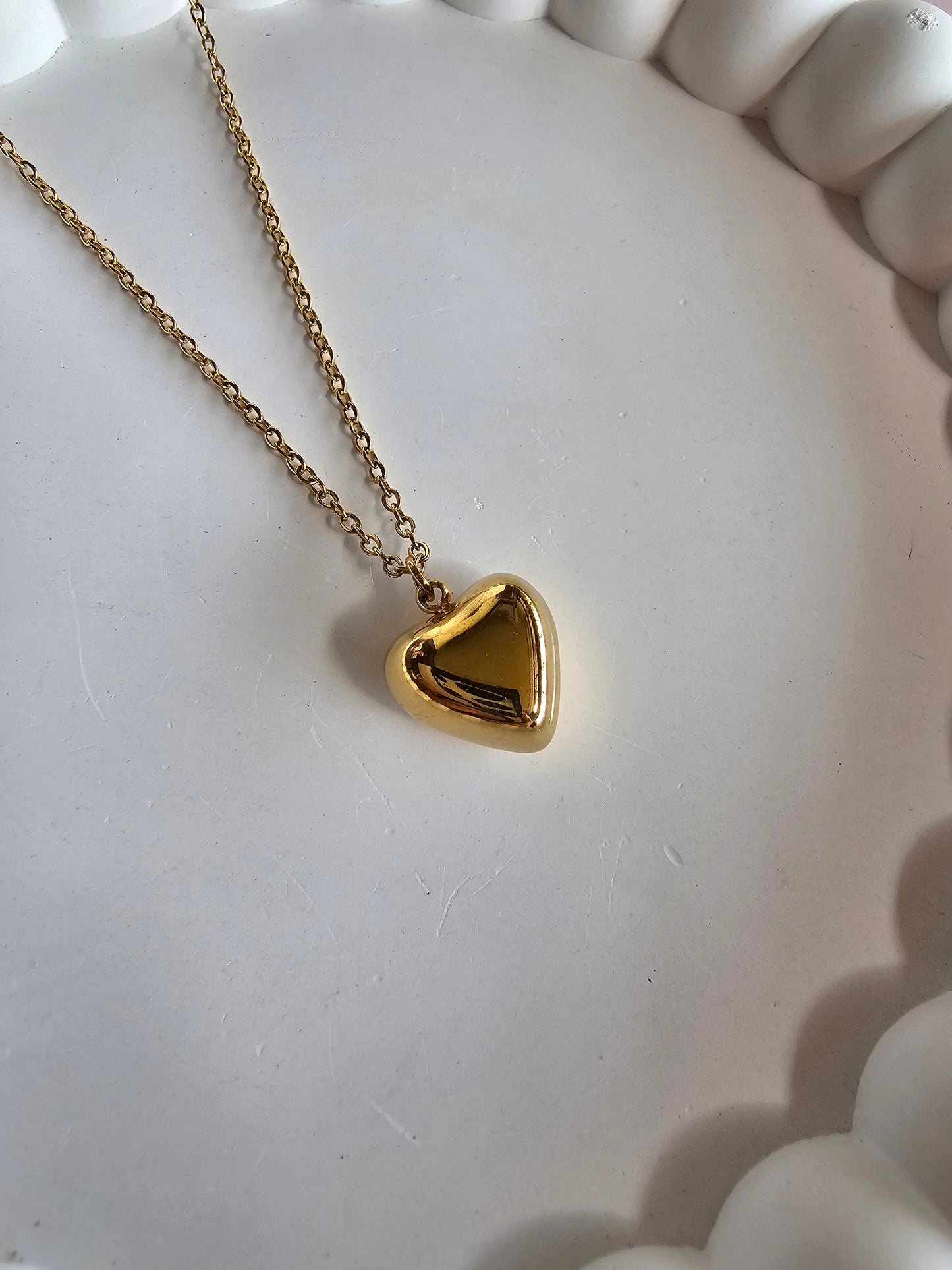 Golden Bloom Heart Pendant