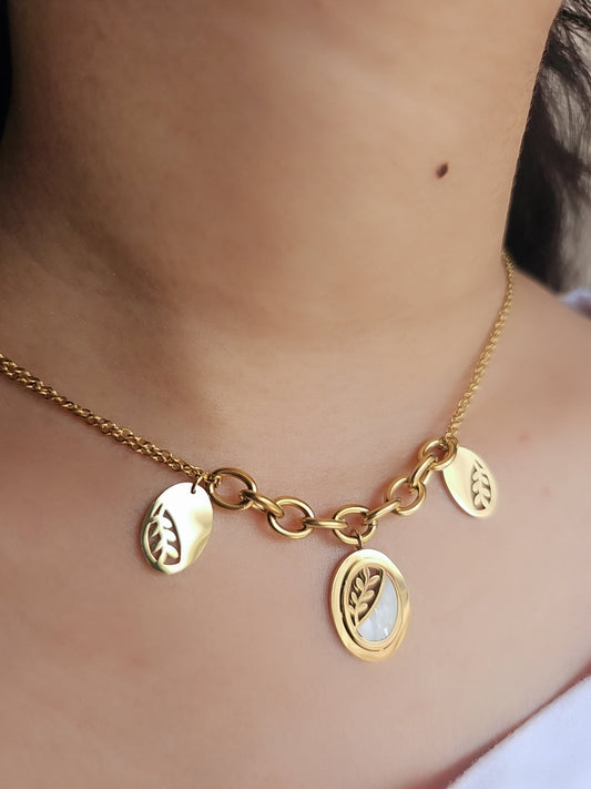 Nature Charm Trio Necklace