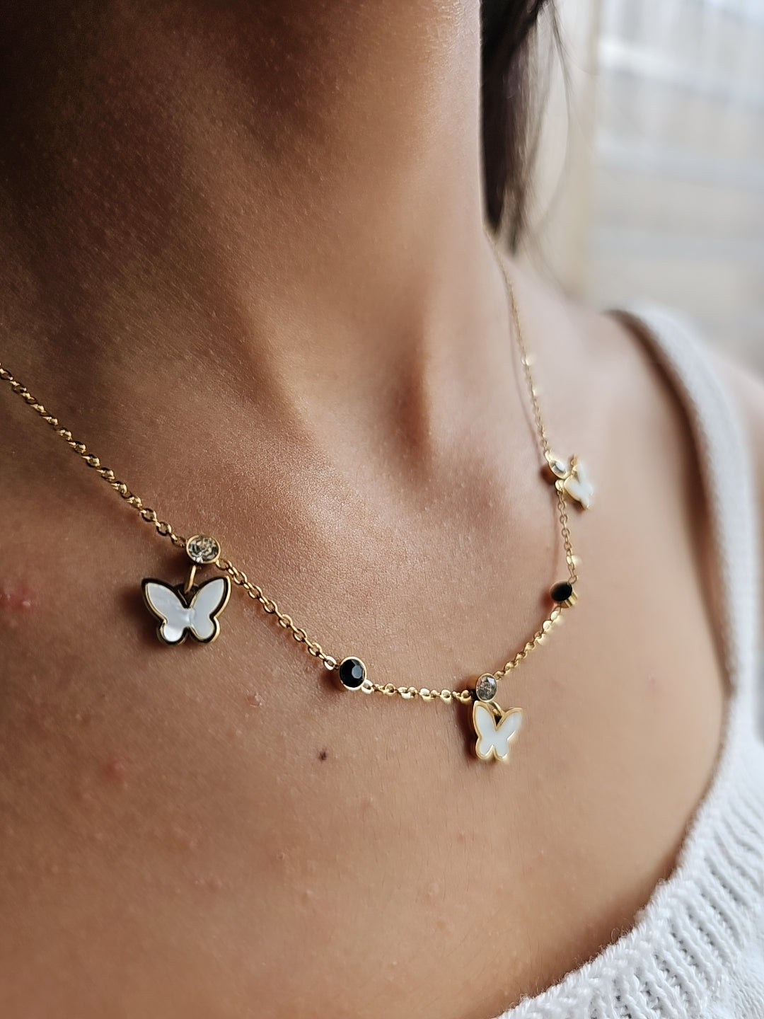 Pearl Butterfly Charm