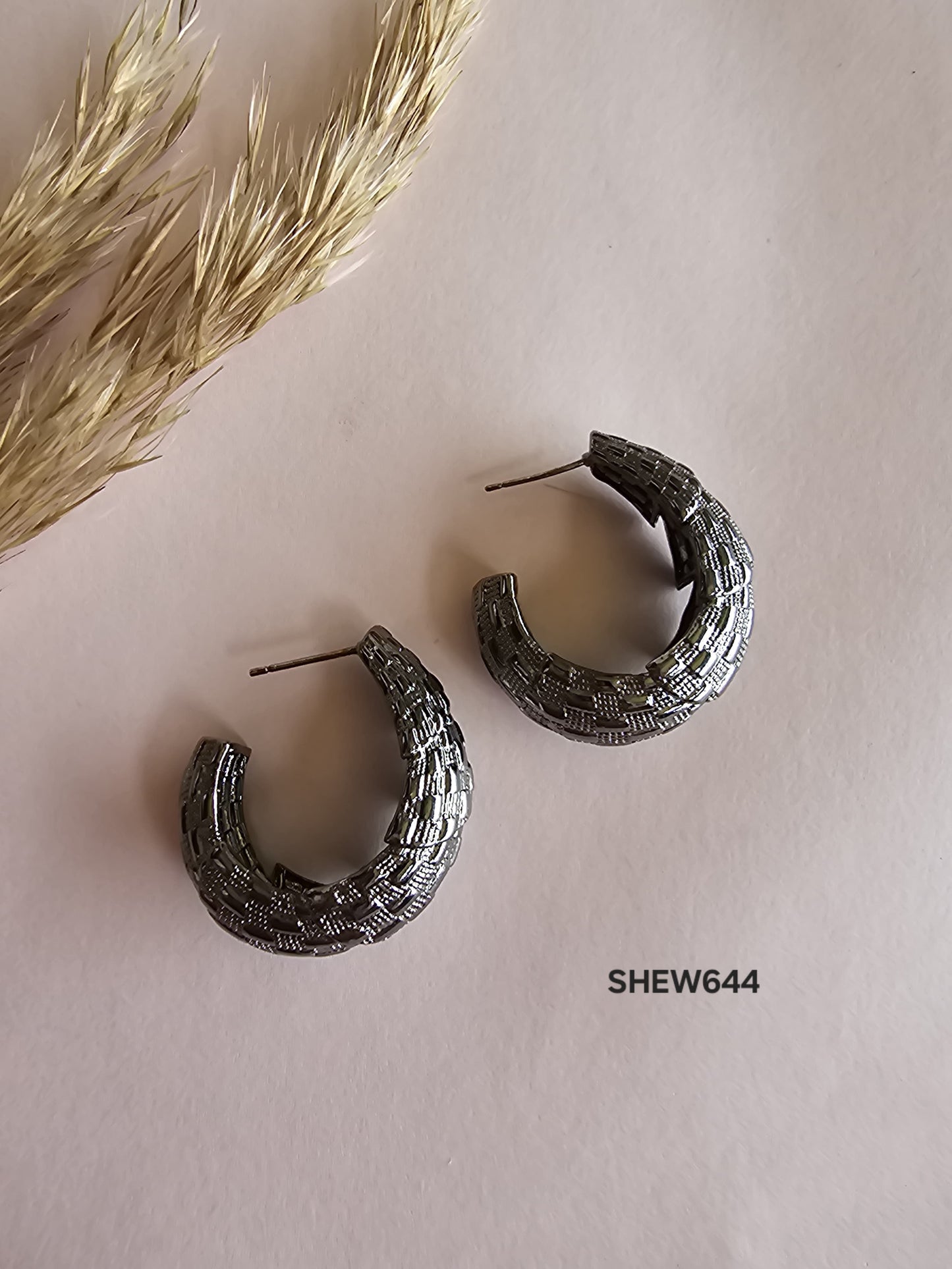 Golden Texture Hoops