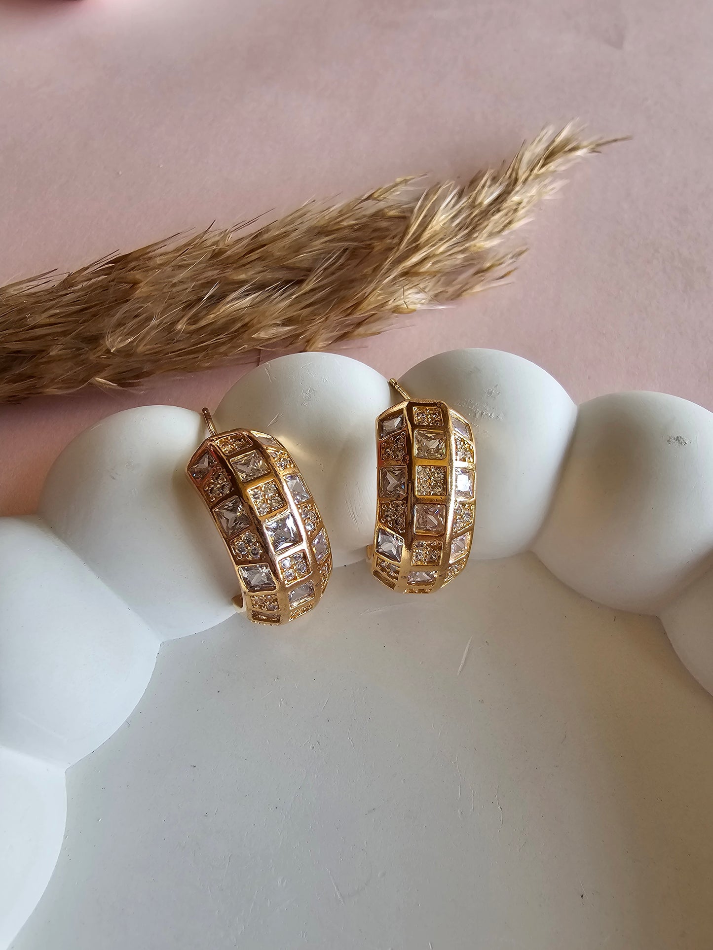 Gilded Glow Huggie Hoops