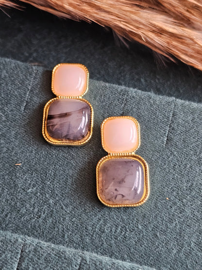 Marble Mist Dual-Tone Studs