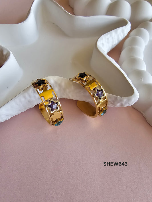 Celestial Starburst Hoops