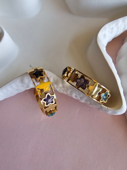 Celestial Starburst Hoops