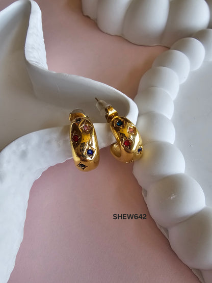 Aurora Luxe Gemstone Hoops