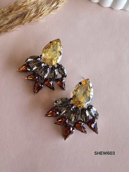 Crimson Bloom Studs