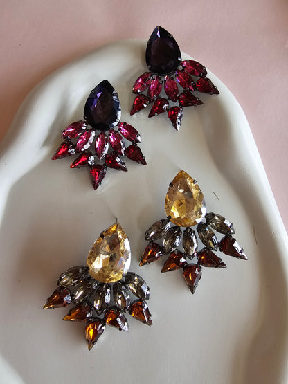 Crimson Bloom Studs