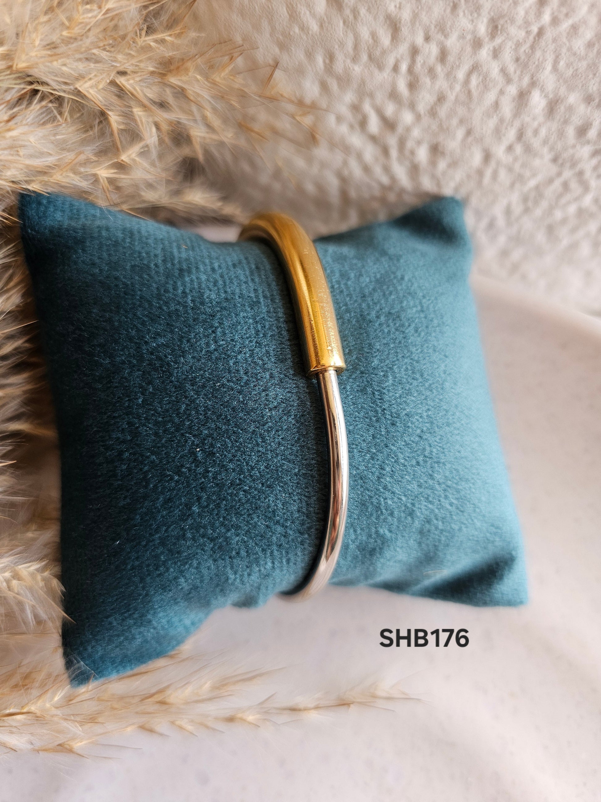 Dual-Tone Sleek Cuff Bracelet
