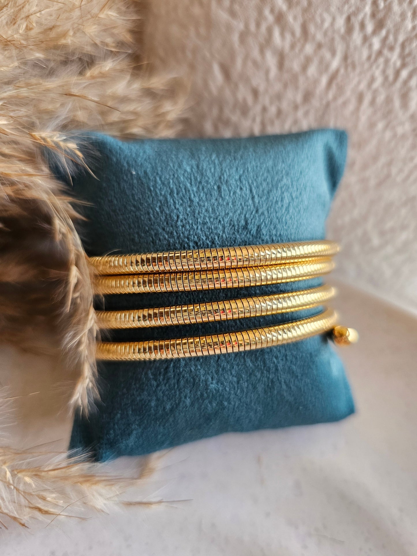 Elegant Gold Coil bracelet