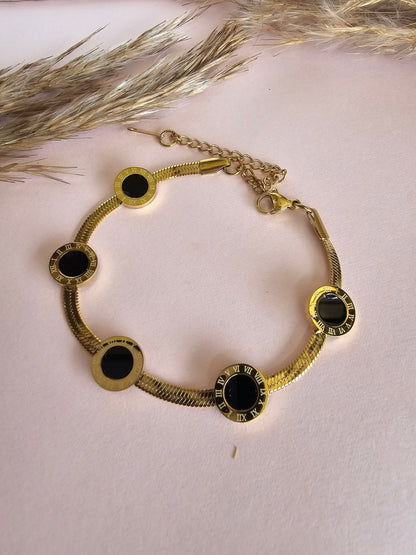 Roman Noir chain Bracelet