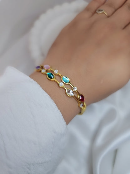 golden-multi-gem-bracelet