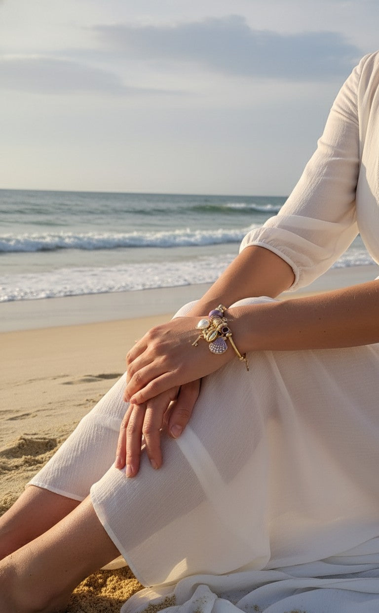 Pearl Fairy Charm Pandora Bracelet Purple