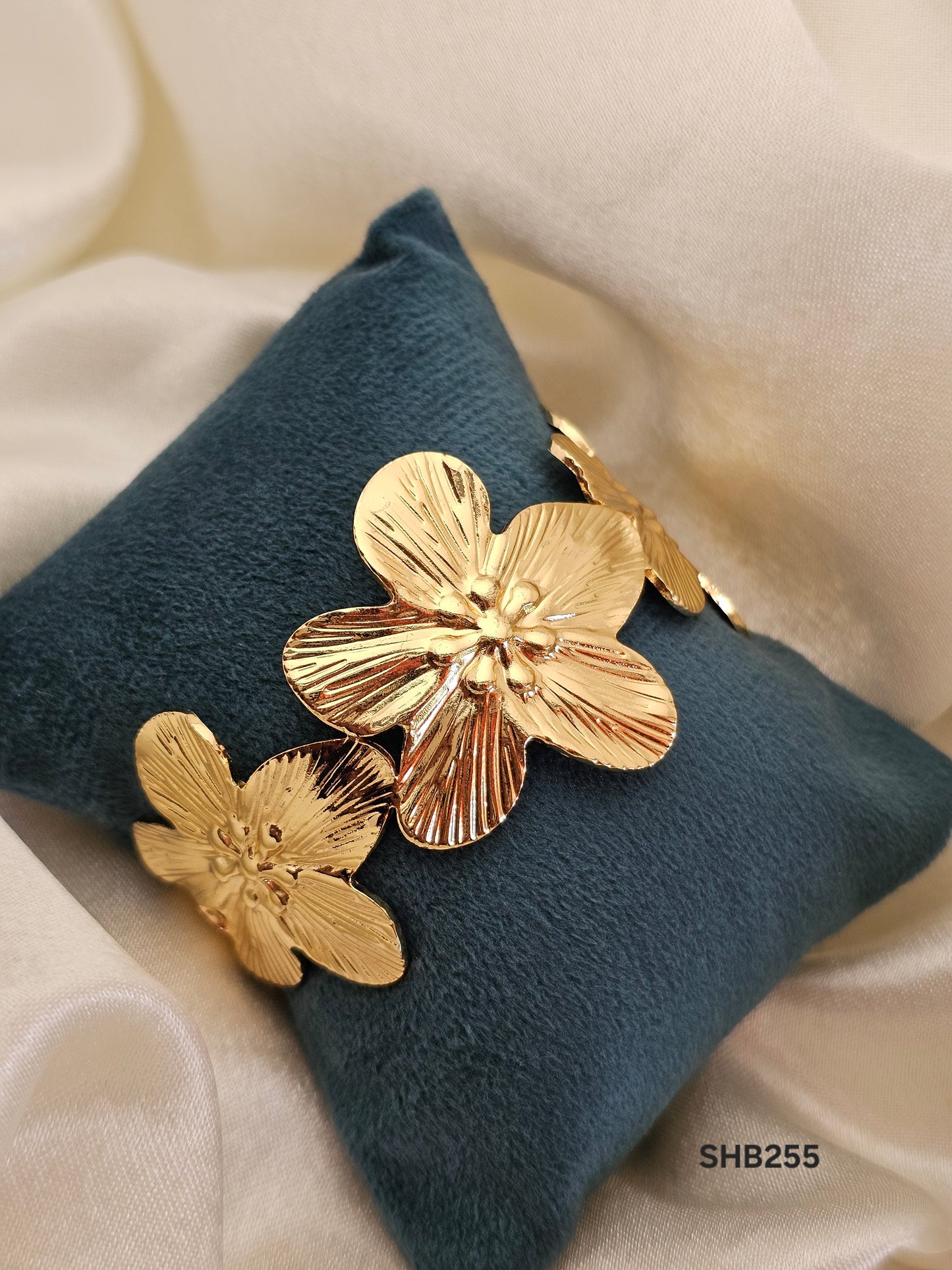 Gilded Bloom Statement Bracelet