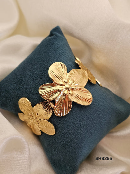Gilded Bloom Statement Bracelet