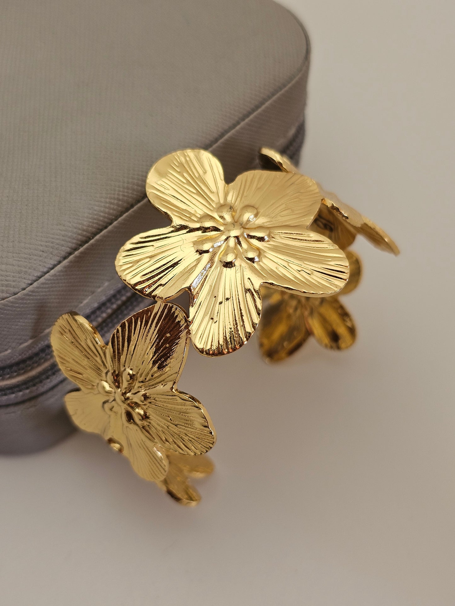 Gilded Bloom Statement Bracelet