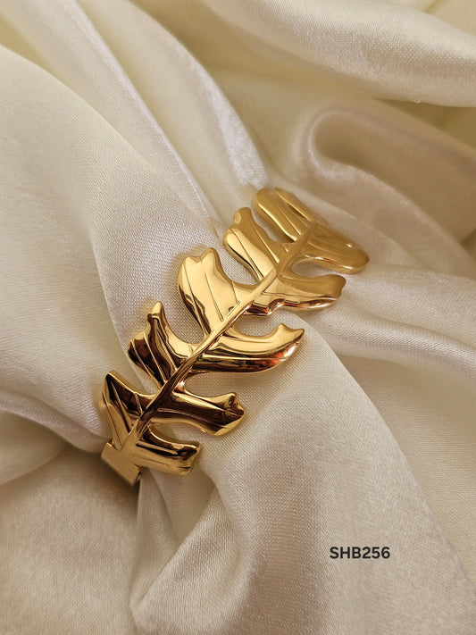 Golden Leaf Statement Bracelet