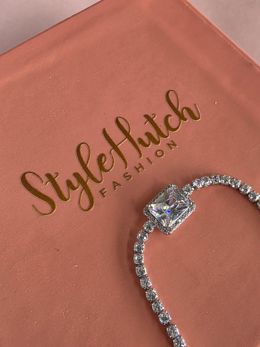 Radiant Cushion Adjustable Bracelet