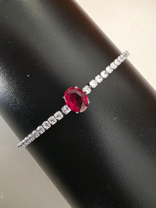 Ruby Tennis Bracelet