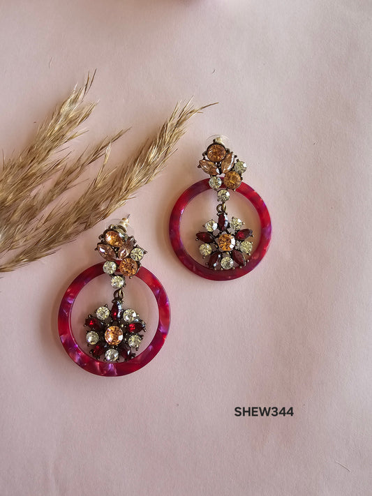 Ruby Bloom Hoops
