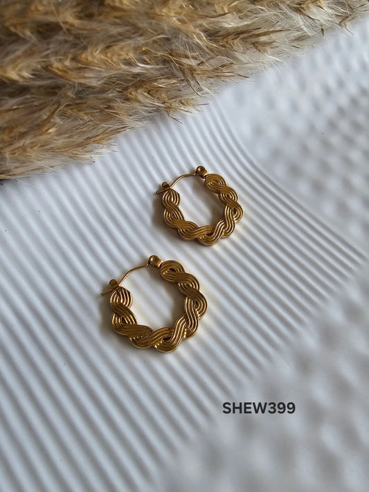 Twisted Gold Hoops