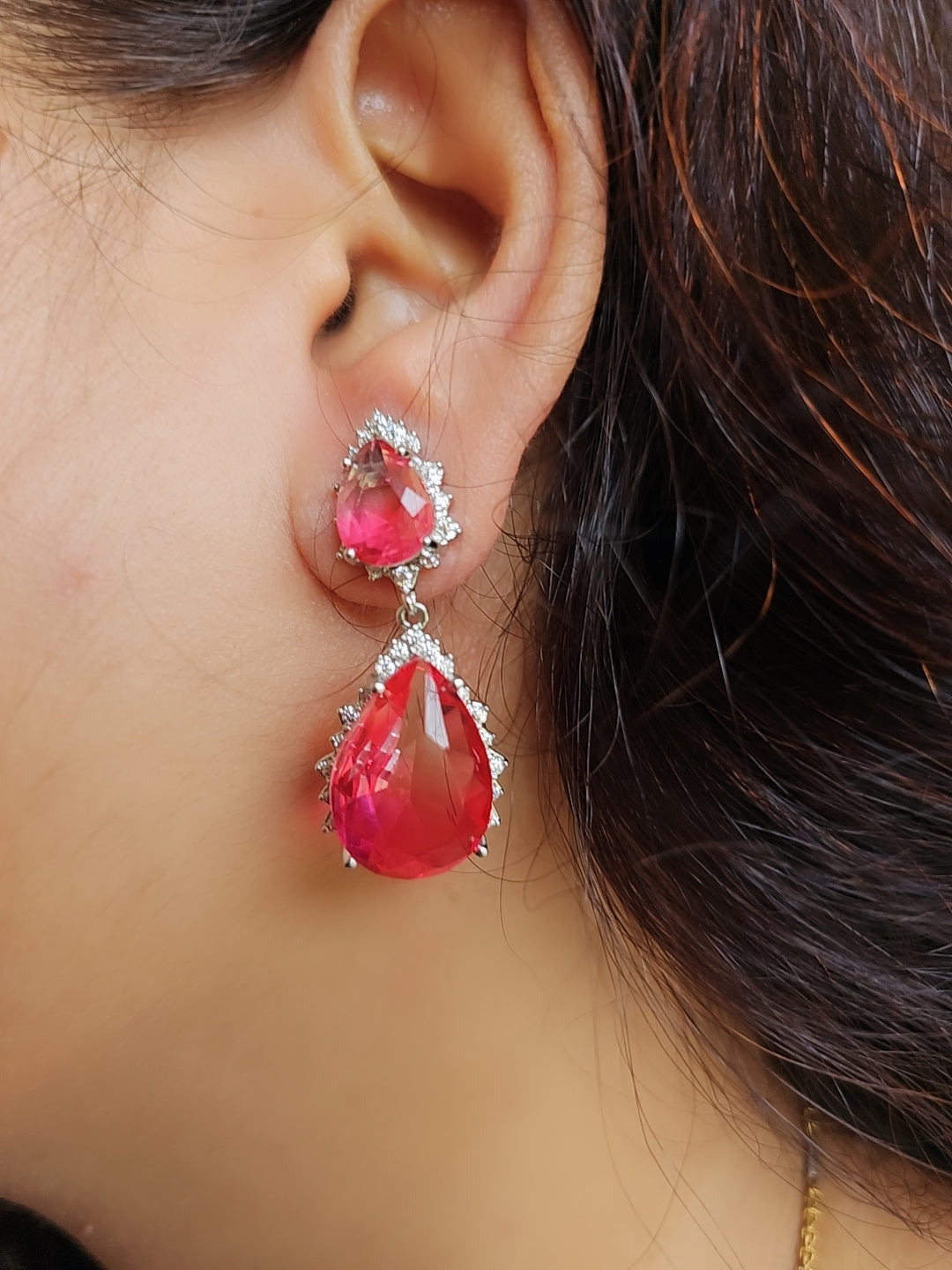 Rose Radiance Drop Earrings
